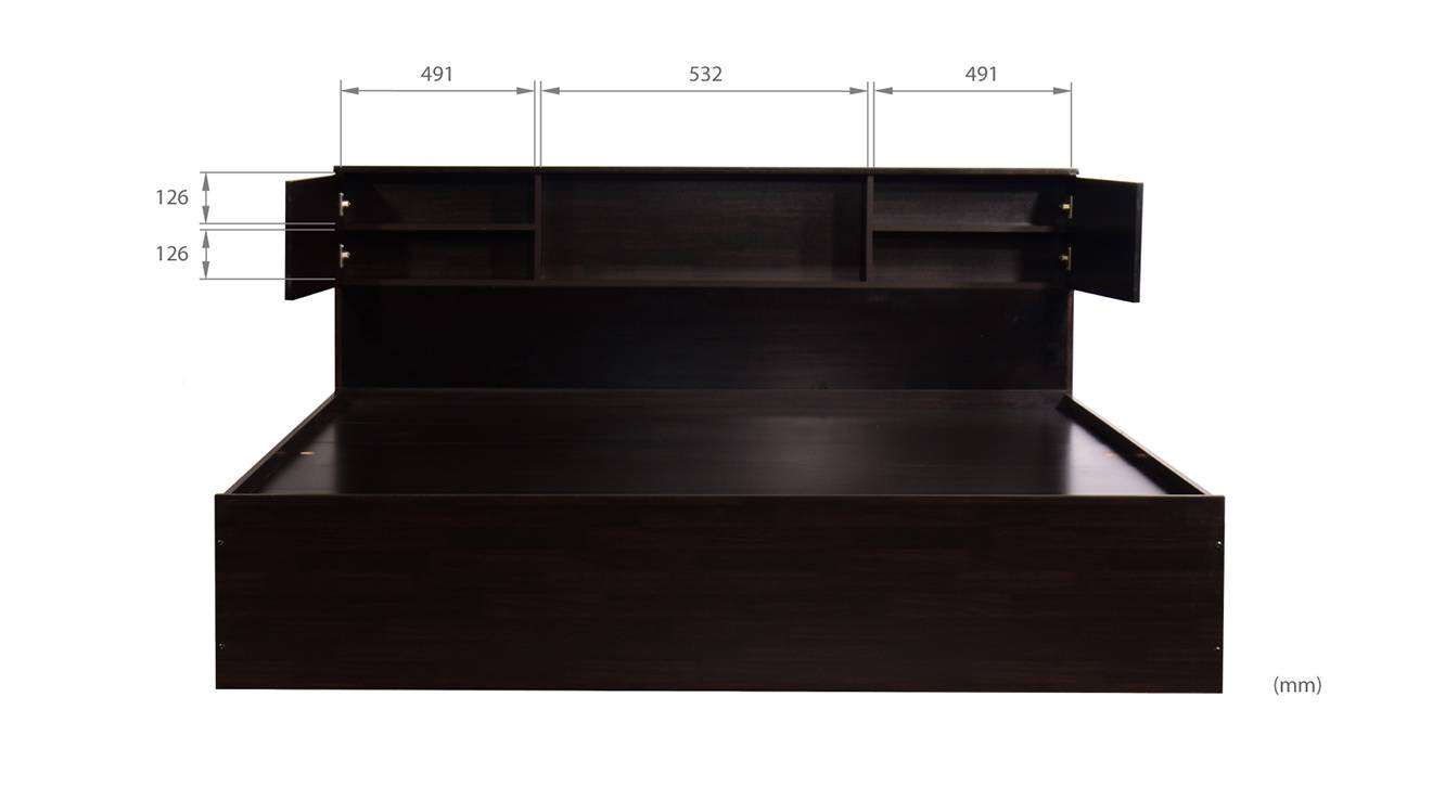 Amakusa storage bed wenge color melamine finish 7