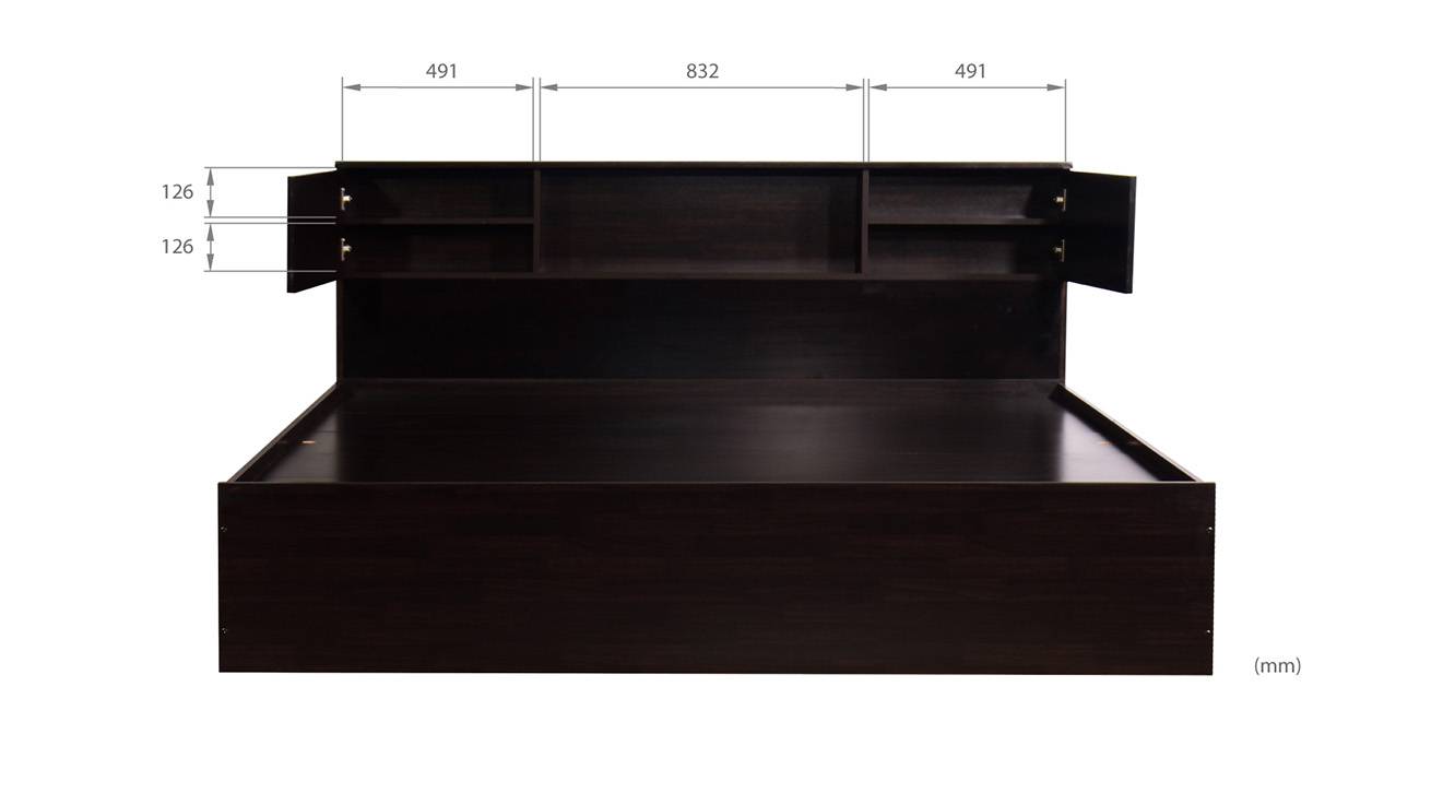 Awaji storage bed wenge color melamine finish 7
