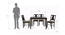 Brittany 4 Seater Dining Set (Wenge, Veneer Finish) by Urban Ladder - Design 1 Dimension - 371599