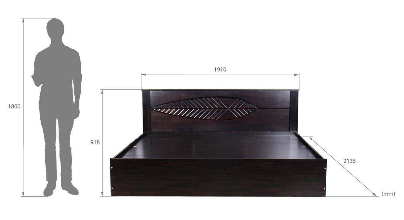 Capraia storage bed wenge color melamine finish 6
