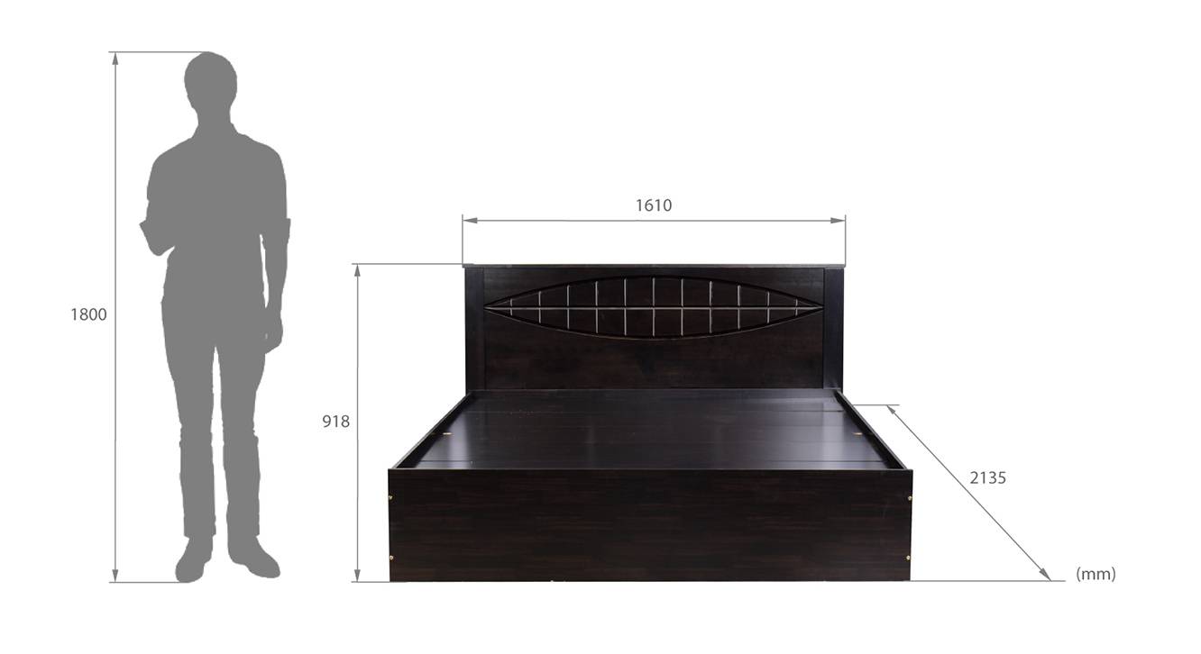Caprera storage bed wenge color melamine finish 6