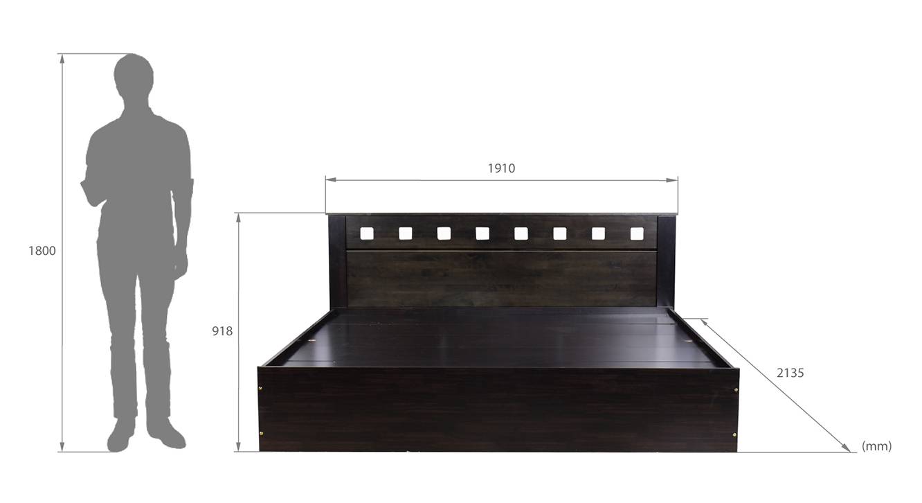 Capri storage bed wenge color melamine finish 6