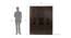 Carmen 4 door Wardrobe (Melamine Finish, Wenge) by Urban Ladder - Design 1 Dimension - 371608