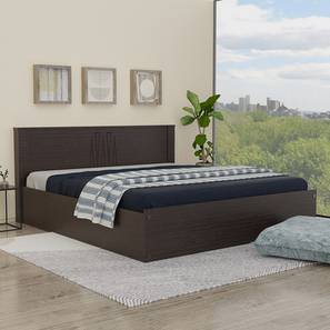 King Size Bed Design Eolie Storage Bed (King Bed Size, Melamine Finish)