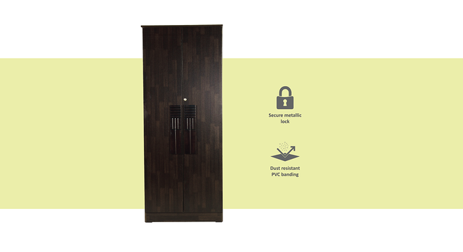 Colene 2 door Wardrobe (Melamine Finish, Wenge) by Urban Ladder - Cross View Design 1 - 371641