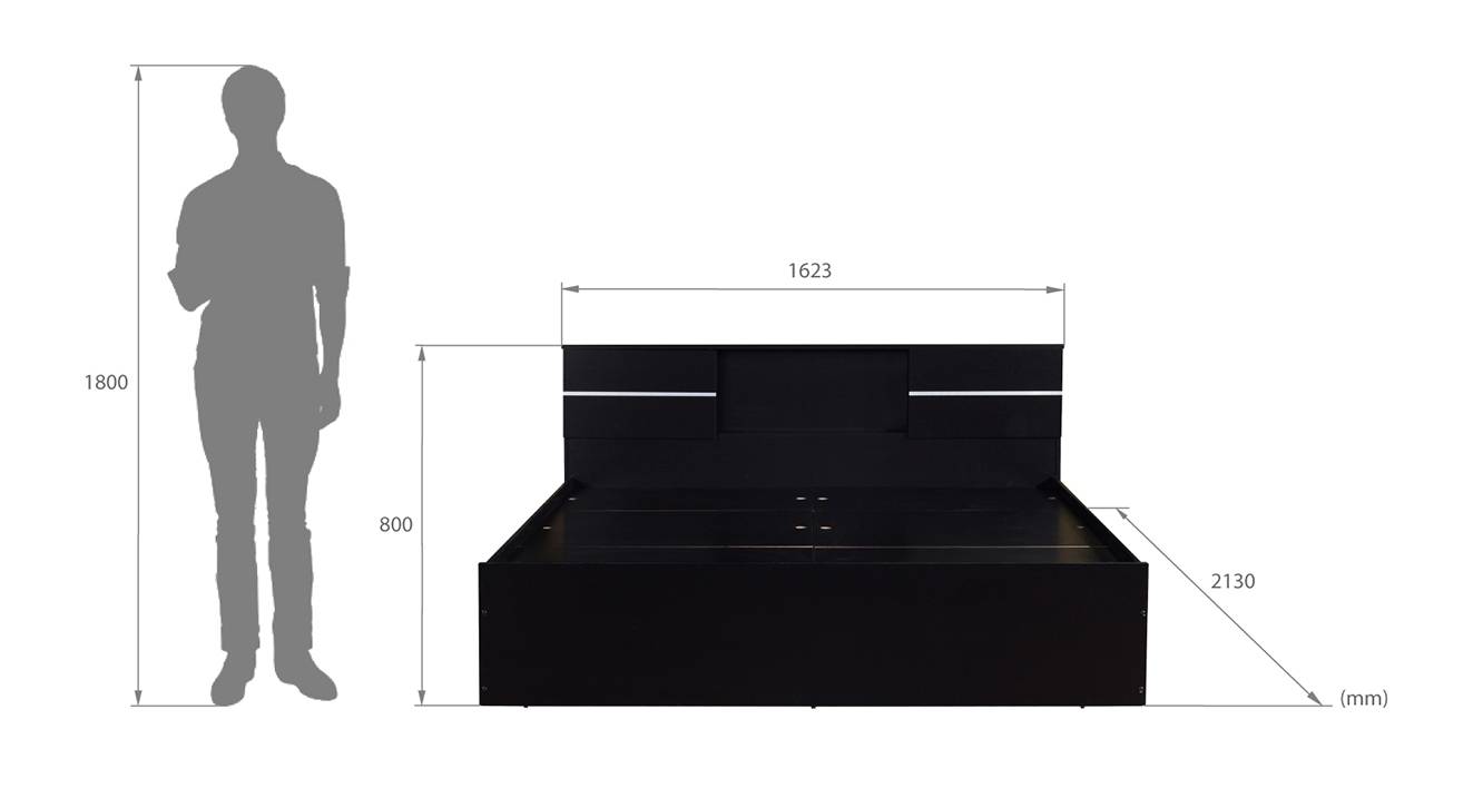 Clare storage bed wenge color laminate finish 6