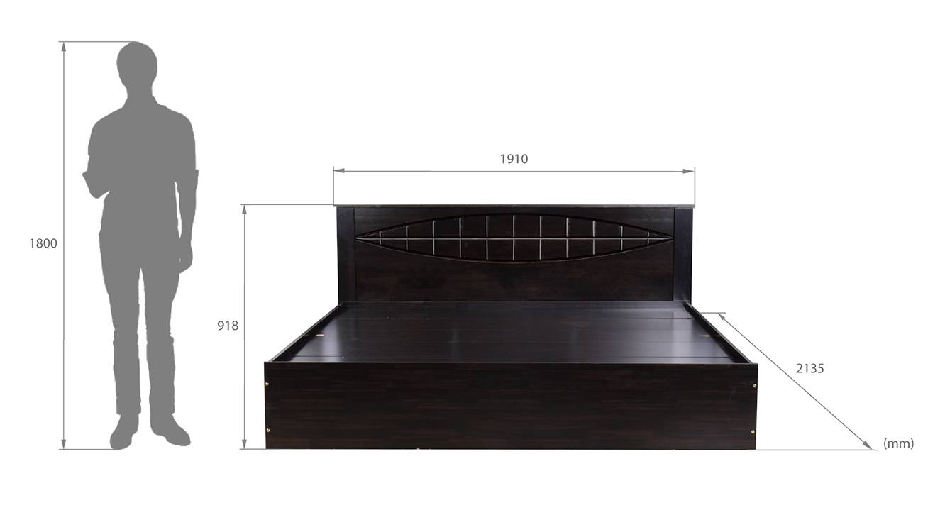 Egadi storage bed wenge color melamine finish 6