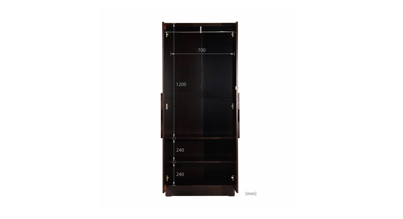 Daniella 2 door wardrobe wenge color melamine finish 7