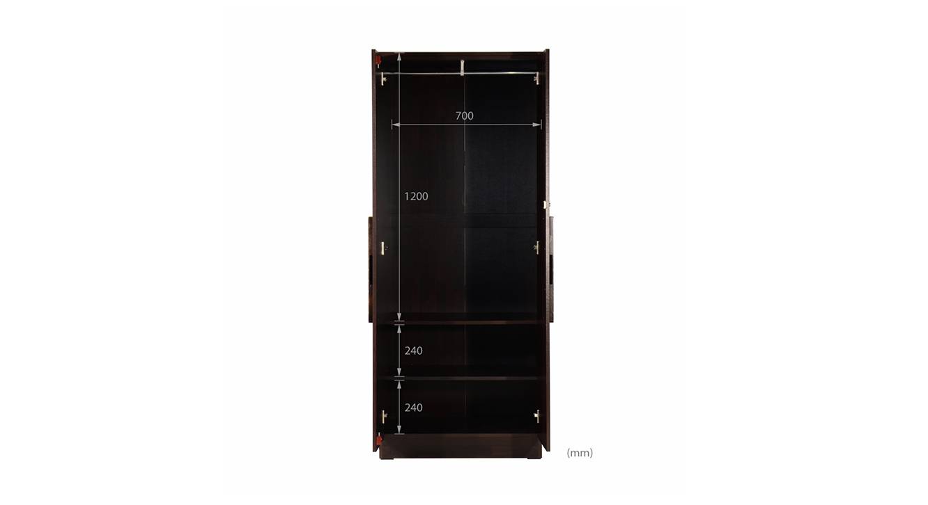 Colene 2 door wardrobe wenge color melamine finish 7