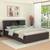 Gilbert storage bed wenge color melamine finish lp