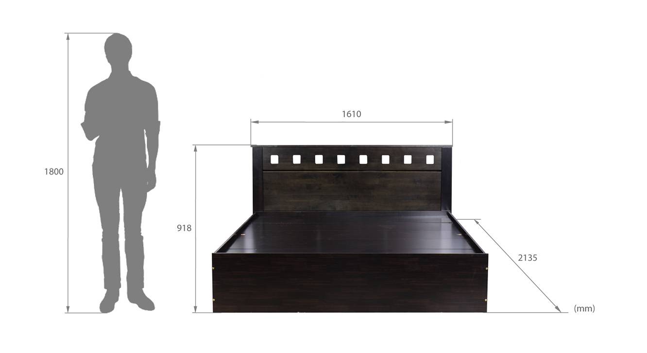 Giglio storage bed wenge color melamine finish 6