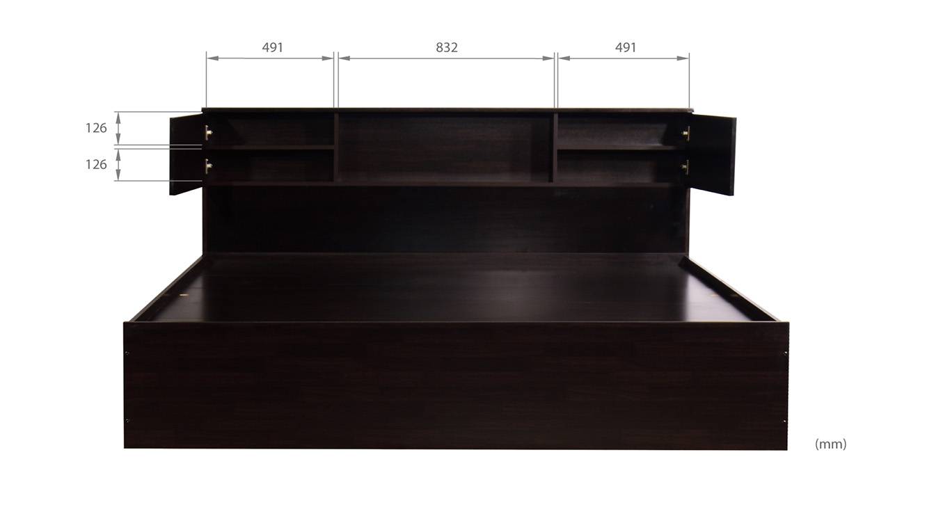 Iki storage bed wenge color melamine finish 7