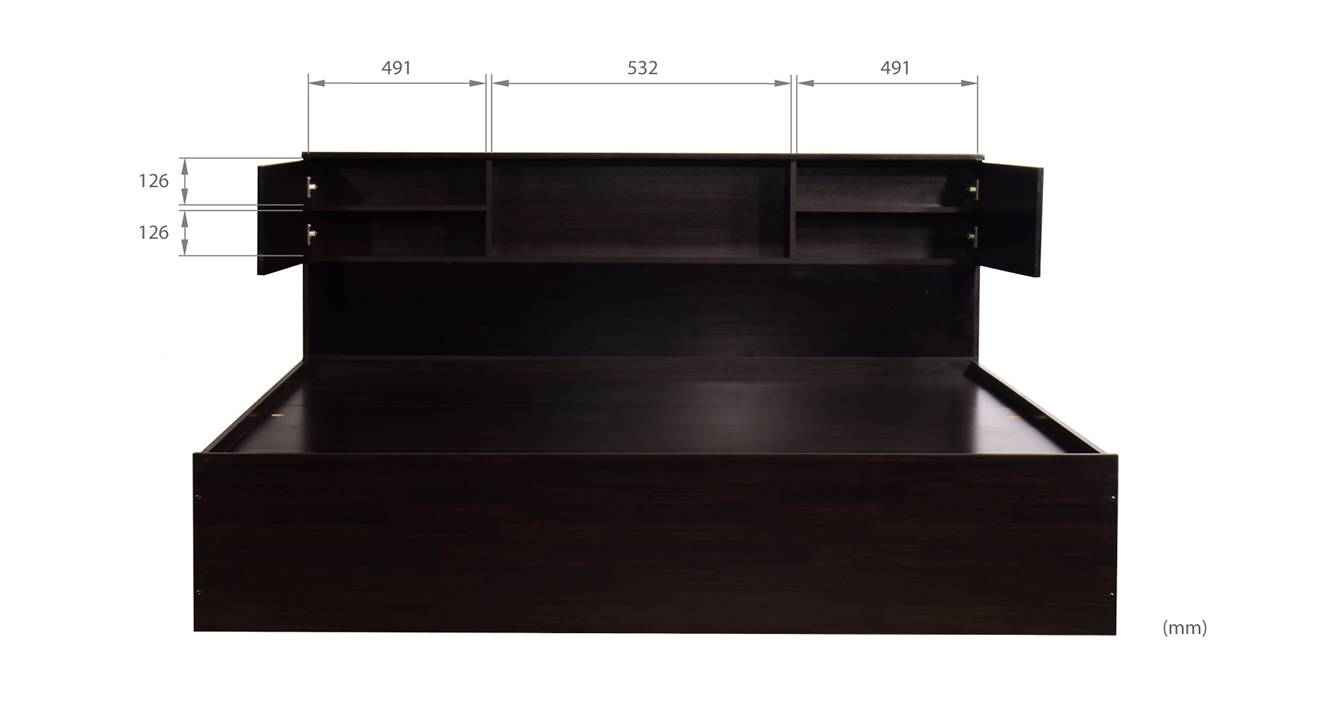 Gilbert storage bed wenge color melamine finish 7
