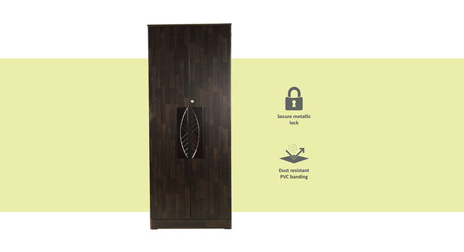 Jennifer 2 door Wardrobe (Melamine Finish, Wenge) by Urban Ladder - Front View Design 1 - 372062
