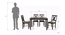 Kimora 4 Seater Dining Set (Wenge, Veneer Finish) by Urban Ladder - Design 1 Dimension - 372100