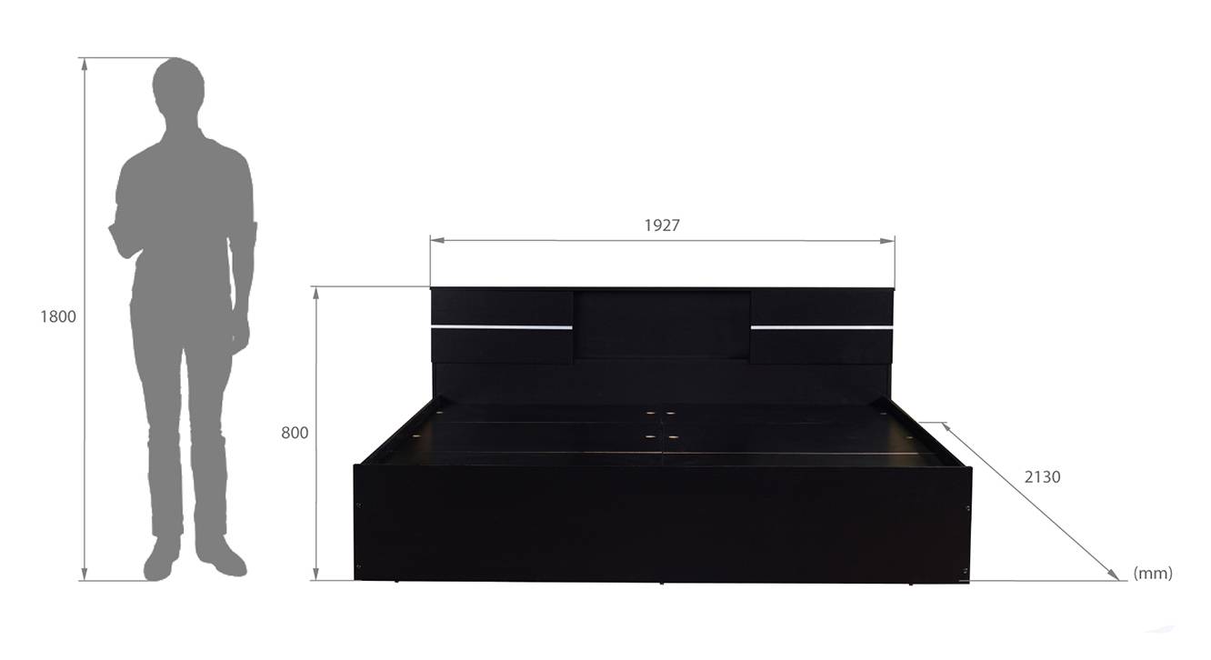 Jaxton storage bed wenge color laminate finish 6