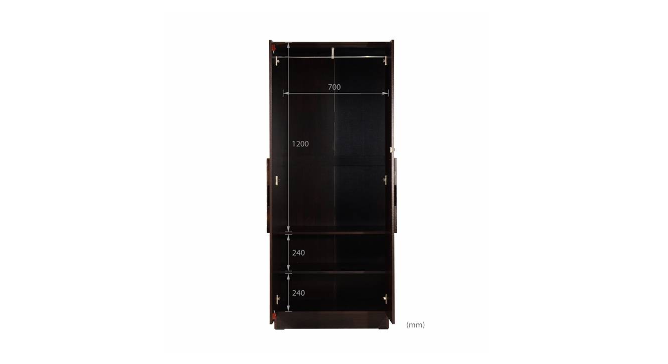 Jennifer 2 door wardrobe wenge color melamine finish 7