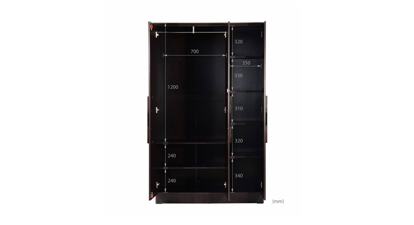 Jordan 3 door wardrobe wenge color melamine finish 7