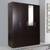 Maisie 4 door wardrobe with mirror wenge color laminate finish lp