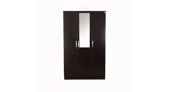 Luciana 3 door Wardrobe with Mirror (Laminate Finish, Wenge) by Urban Ladder - Front View Design 1 - 372151