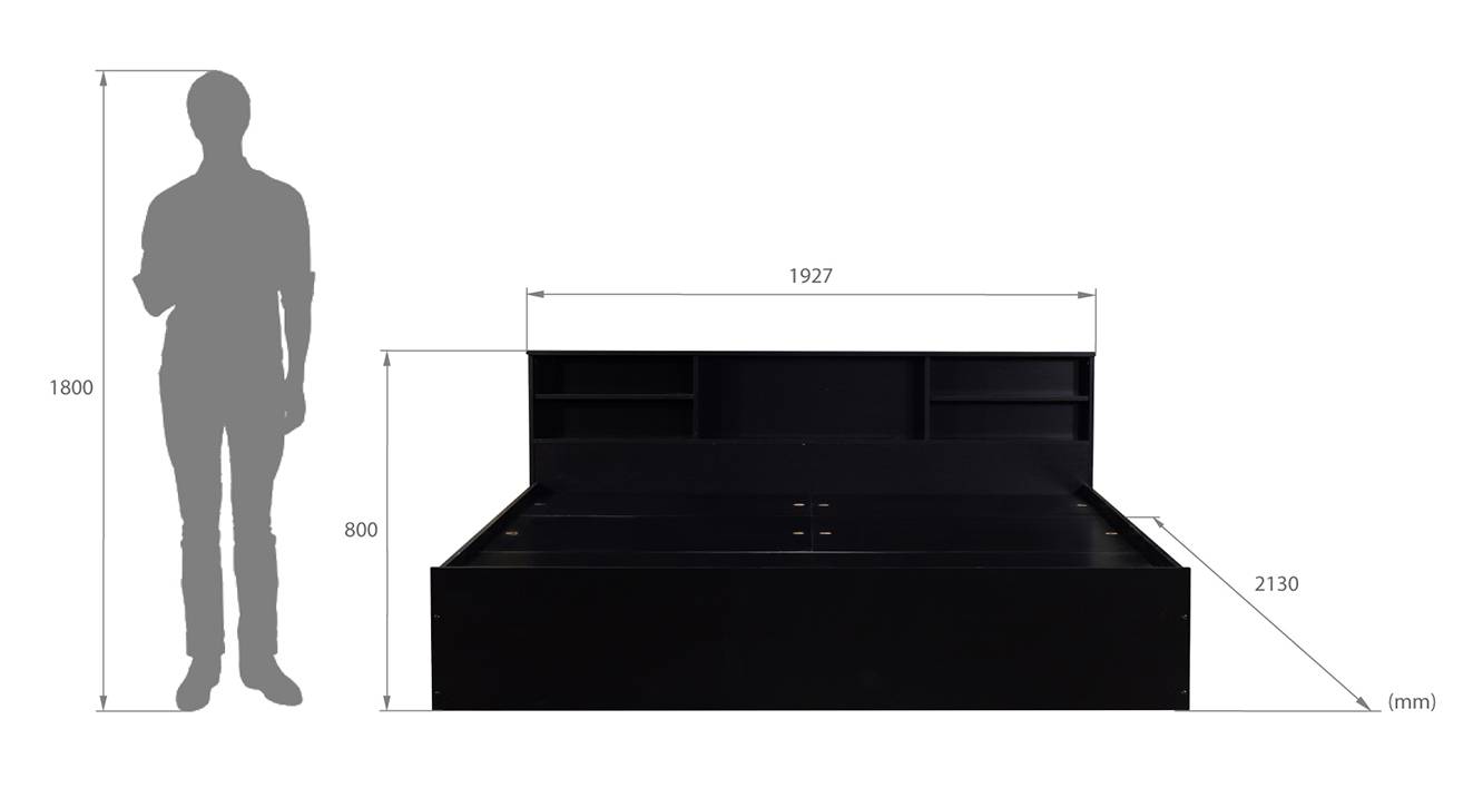 Macy storage bed wenge color laminate finish 6