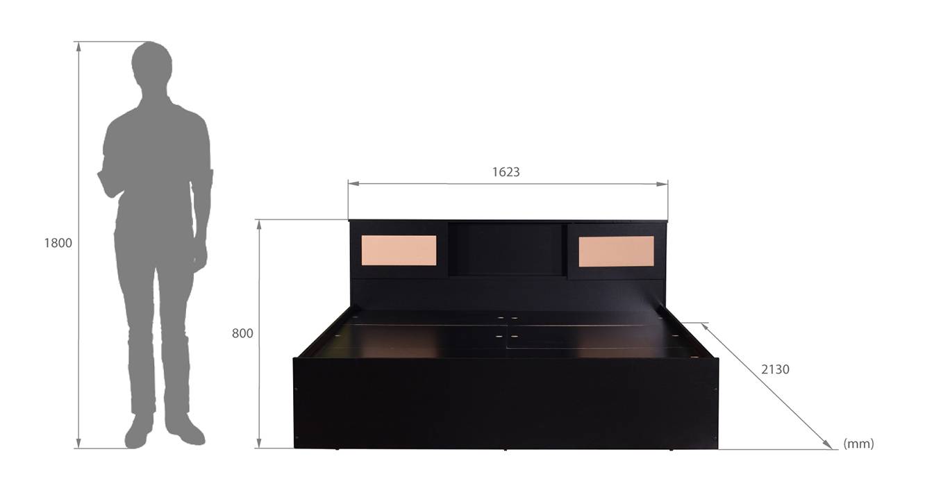 Melonie storage bed wenge color laminate finish 6