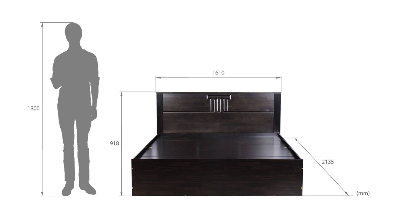 Maddalena storage bed wenge color melamine finish 6