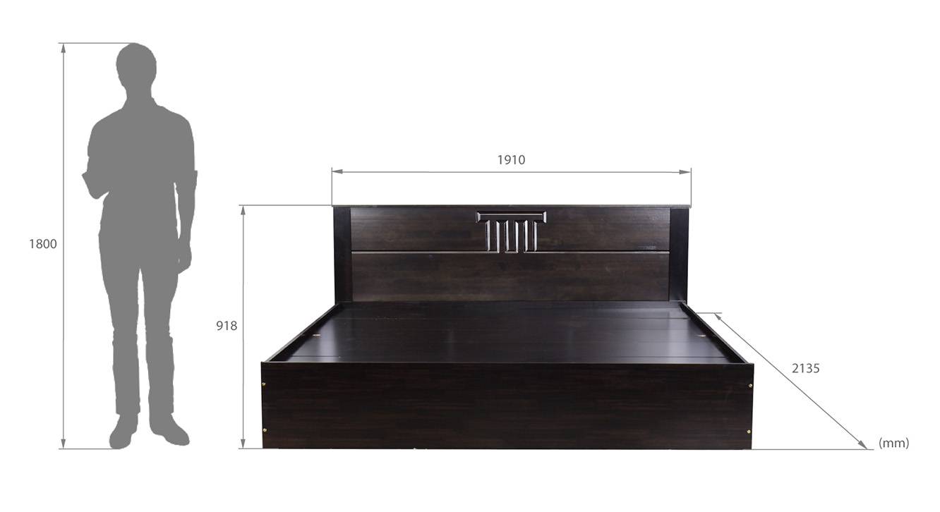 Meloria storage bed wenge color melamine finish 6