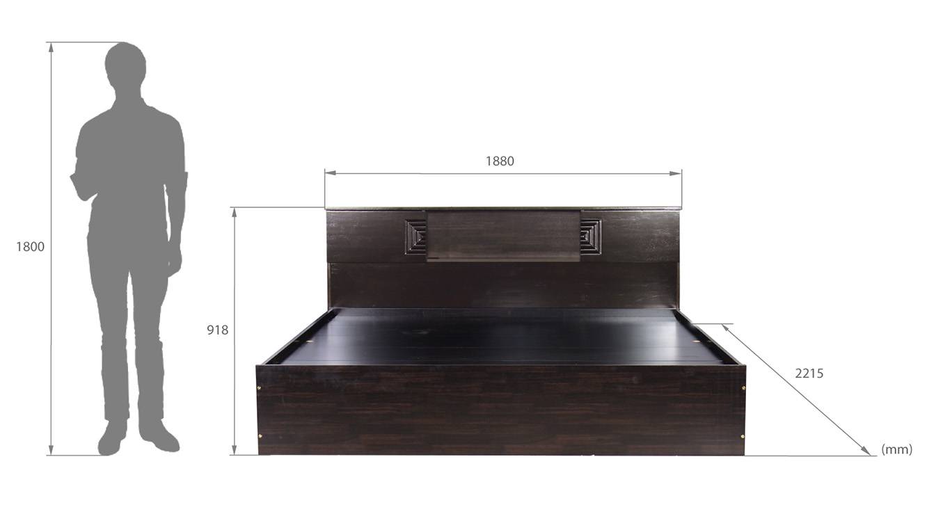 Linosa storage bed wenge color melamine finish 6