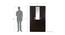 Luciana 3 door Wardrobe with Mirror (Laminate Finish, Wenge) by Urban Ladder - Design 1 Dimension - 372192