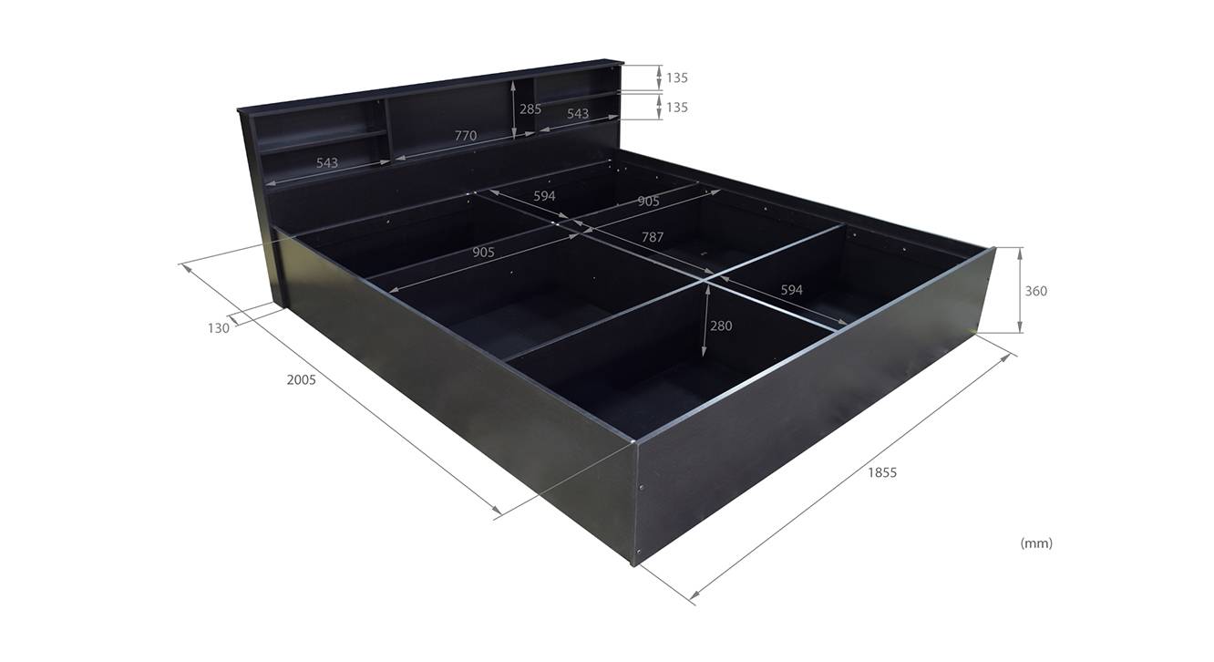 Macy storage bed wenge color laminate finish 7
