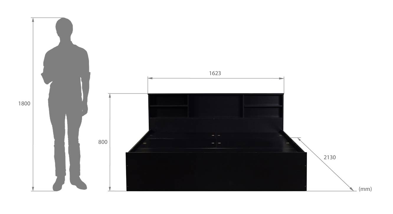 Nate storage bed wenge color laminate finish 6