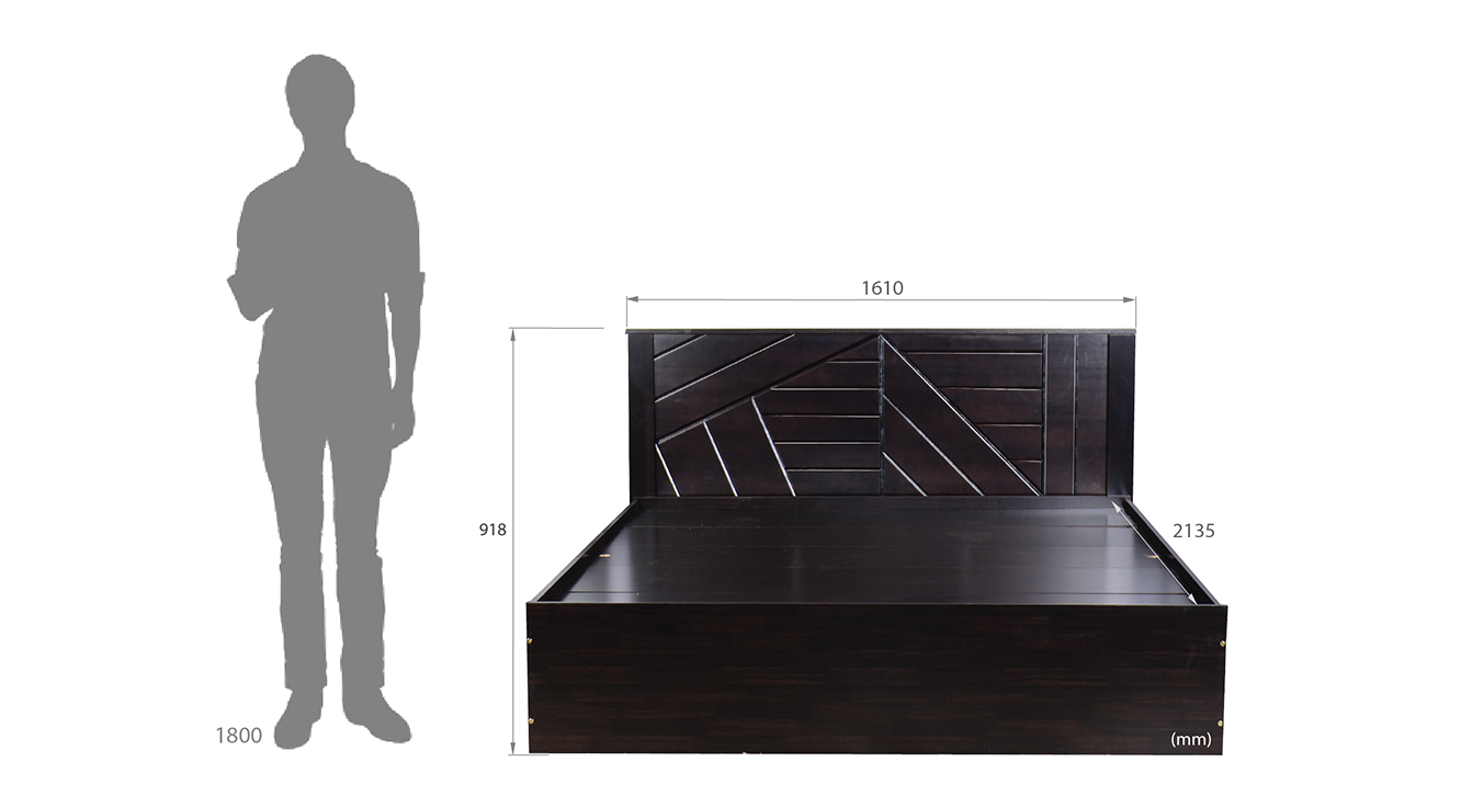 Pantelleria storage bed wenge color melamine finish 6
