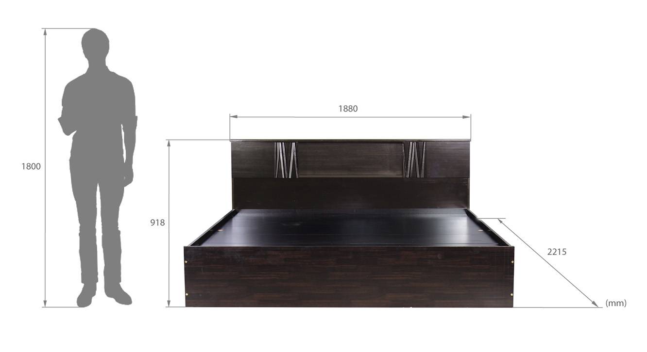 Rialto storage bed wenge color melamine finish 6