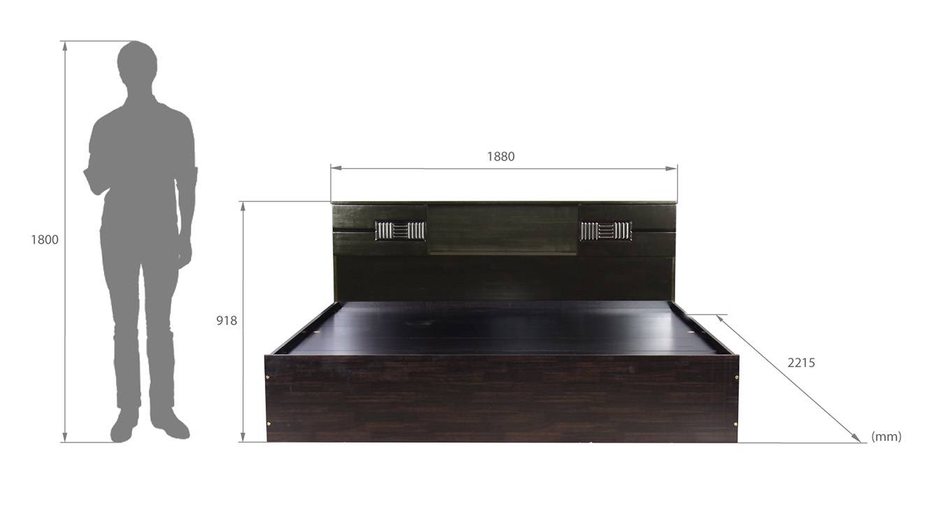Sicily storage bed wenge color melamine finish 6
