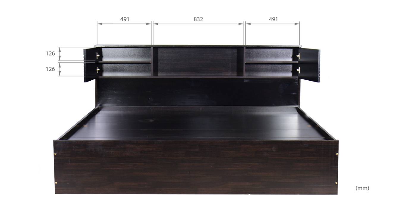 Sicily storage bed wenge color melamine finish 7