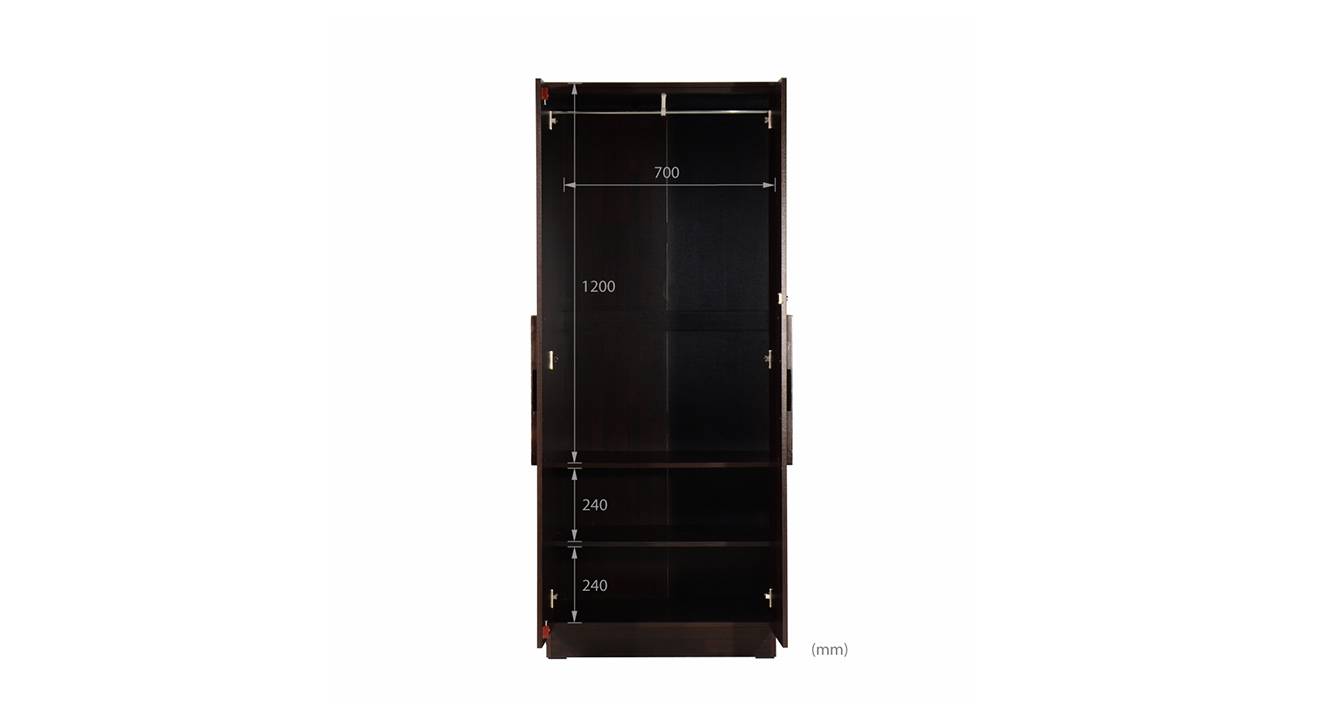 Reynold 2 door wardrobe wenge color melamine finish 7