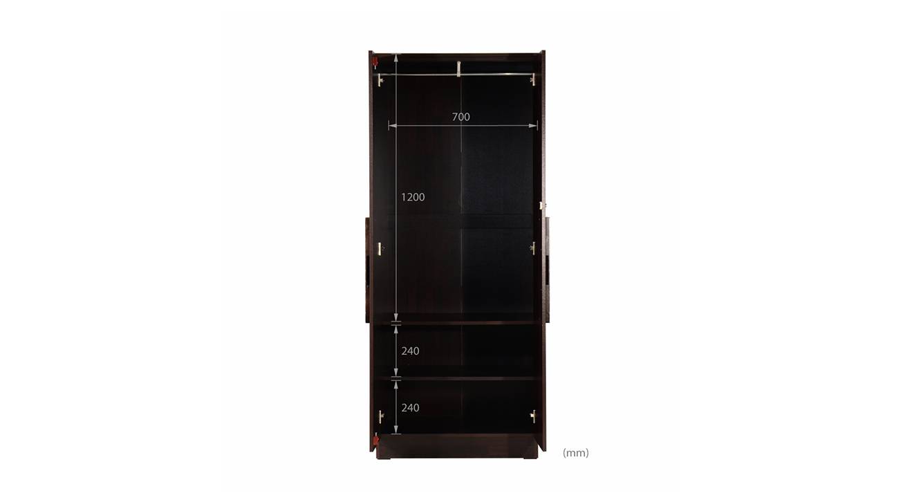 Selah 2 door wardrobe wenge color melamine finish 7
