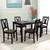 Zoie 4 seater dining set wenge color veneer finish lp