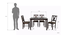 Zoie 4 Seater Dining Set (Wenge, Veneer Finish) by Urban Ladder - Design 1 Dimension - 372408