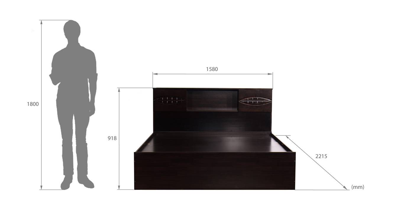 Stromboli storage bed wenge color melamine finish 6