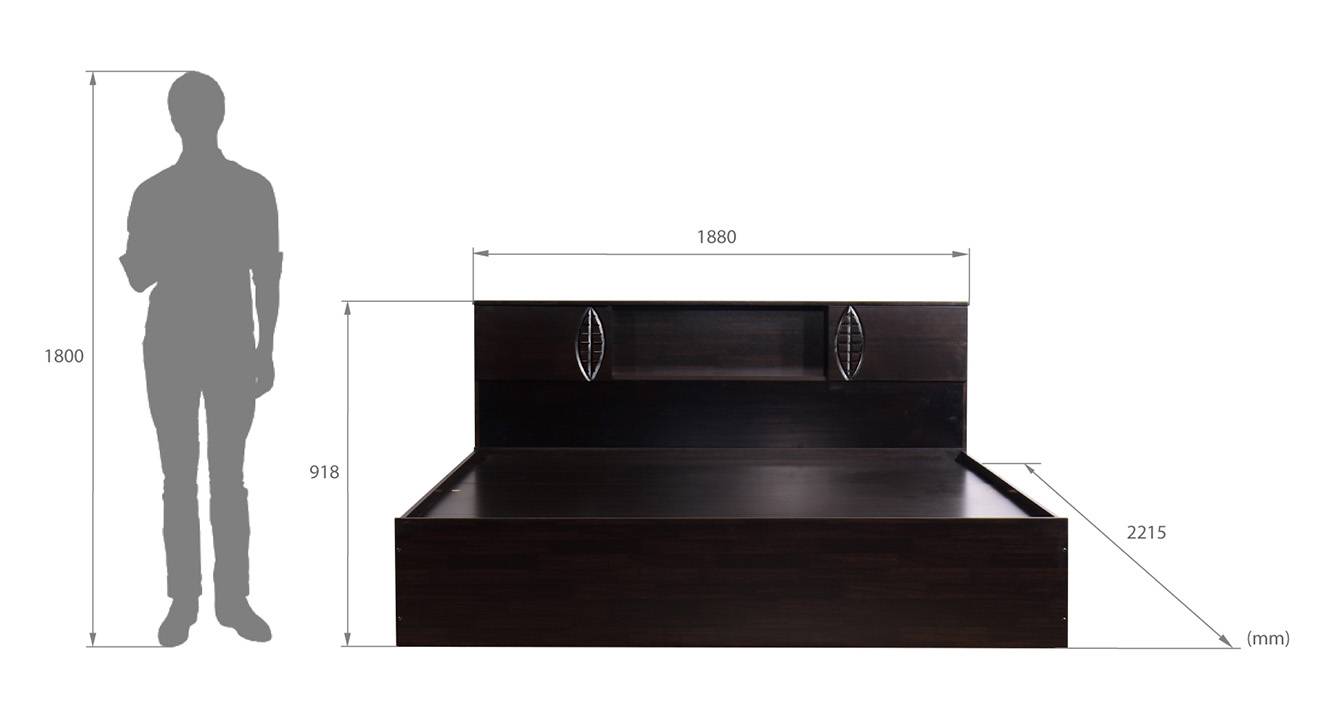 Tarawa storage bed wenge color melamine finish 6