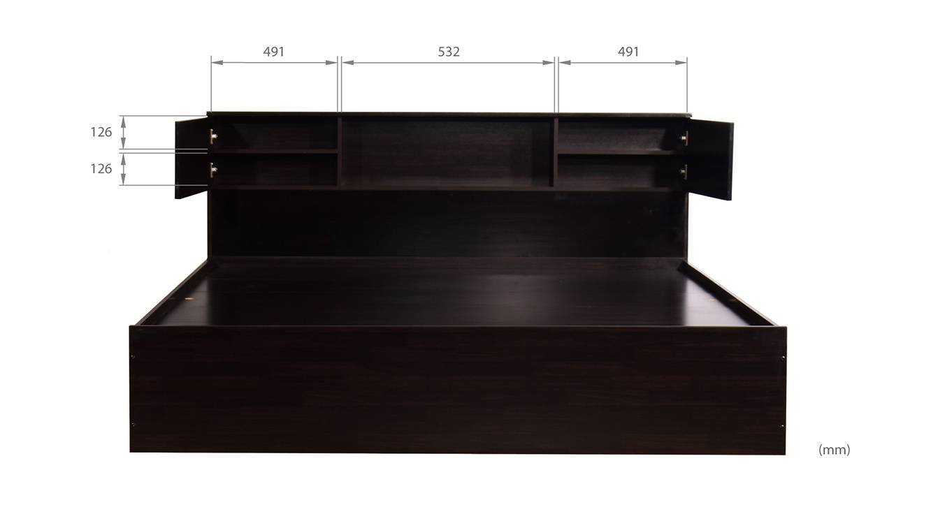 Stromboli storage bed wenge color melamine finish 7