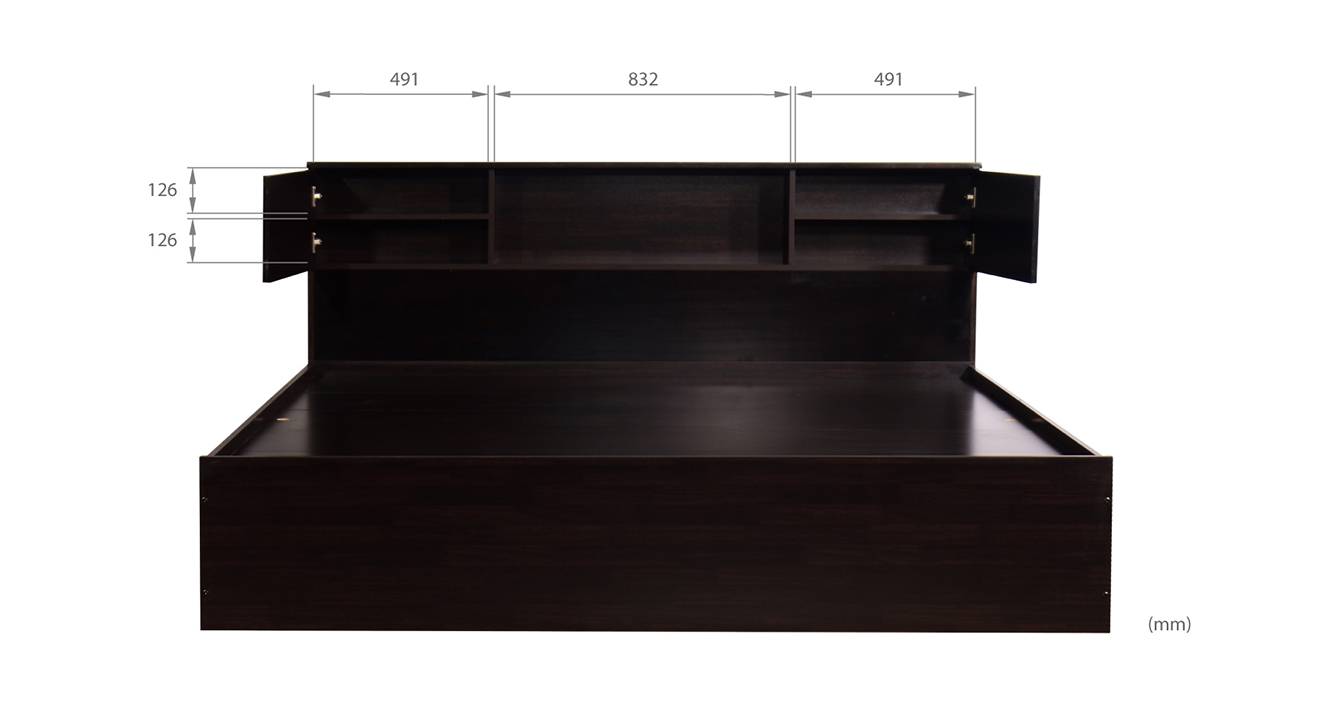 Torcello storage bed wenge color melamine finish 7