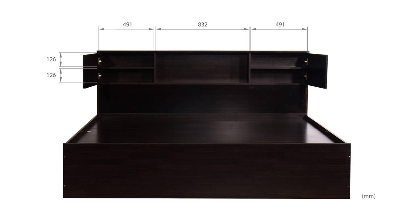 Tarawa storage bed wenge color melamine finish 7