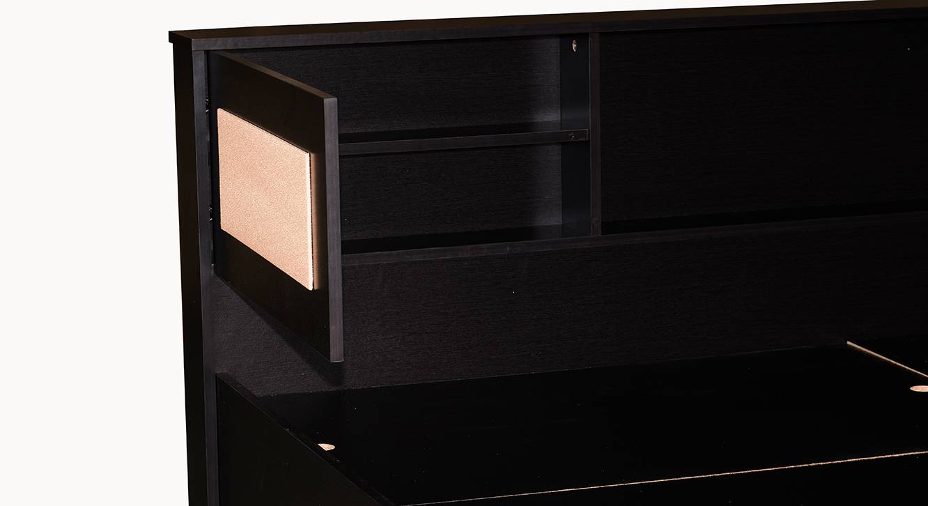 Melonie storage bed wenge color laminate finish 8