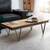Alec coffee table rustic teak color semi gloss finish lp