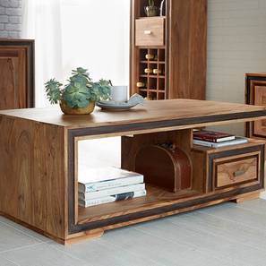 Kids Table Design Chester Rectangular Solid Wood Coffee Table in Semi Gloss