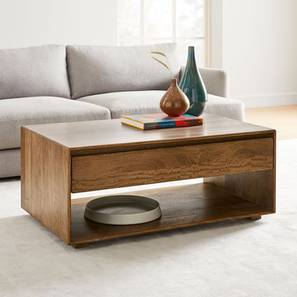 Coffee Table Design Reggie Rectangular Solid Wood Coffee Table in Semi Gloss Finish