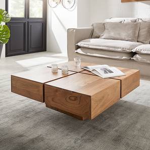 Square Coffee Table Design Reynard Square Solid Wood Coffee Table in Semi Gloss
